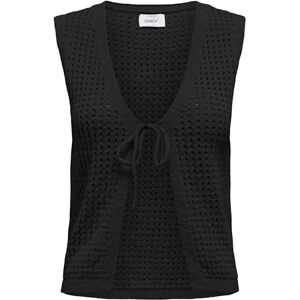 ONLY Onlannasofia Life Sl Vest KNT, svart, S ONLY Onlannasofia Life Sl Vest KNT, svart, S