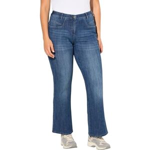 Ulla Popken dam stora storlekar överdimensionerade jeans Mary, raka ben, stretchkomfort, Blå denim, 33W x 32L Ulla Popken dam stora storlekar överdimensionerade jeans Mary, raka ben, stretchkomfort, Blå denim, 33W x 32L