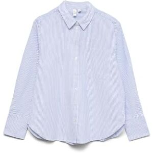 VERO MODA Vminge L/S Shirt WVN Btq, palats blå, L VERO MODA Vminge L/S Shirt WVN Btq, palats blå, L