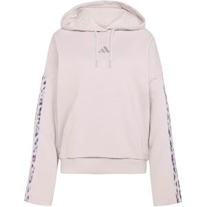 adidas Kobiety Seasonal Essentials Leopard Print French Terry Hoodie with 3-Stripes, ice purple/MULTICOLOR, S adidas Kobiety Seasonal Essentials Leopard Print French Terry Hoodie with 3-Stripes, ice purple/MULTICOLOR, S