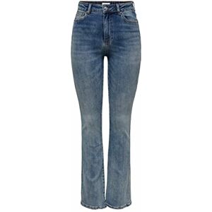 ONLY ONLMila utsvängda jeans med hög midja, Mellanblå denim, 28W x 34L ONLY ONLMila utsvängda jeans med hög midja, Mellanblå denim, 28W x 34L