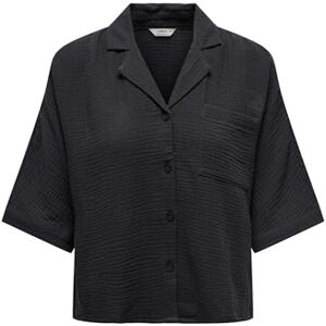 ONLY Dam ONLTHYRA SS Shirt NOOS WVN blus, Phantom, M, fantom, M ONLY Dam ONLTHYRA SS Shirt NOOS WVN blus, Phantom, M, fantom, M