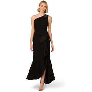 Adrianna Papell stickad crepe-klänning med pärlor för kvinnor speciella tillfällen klänning, Svart, 40 SE Adrianna Papell stickad crepe-klänning med pärlor för kvinnor speciella tillfällen klänning, Svart, 40 SE