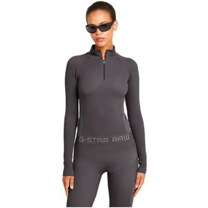 G-STAR RAW sömlös wmn zip ls, Grå (grå asfalt D26341-d989-g277), XS G-STAR RAW sömlös wmn zip ls, Grå (grå asfalt D26341-d989-g277), XS