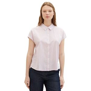 TOM TAILOR Denim damblus, 34879 – blå röd vit vertikal remsa, M TOM TAILOR Denim damblus, 34879 – blå röd vit vertikal remsa, M