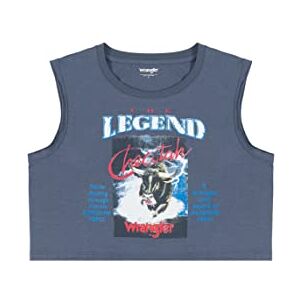 Wrangler Ärmlös T-shirt för kvinnor, Vintage Indigo, XXL plus size Wrangler Ärmlös T-shirt för kvinnor, Vintage Indigo, XXL plus size