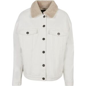 Urban Classics Dam dam överdimensionerad sherpa denim jacka, offwhite raw, M Urban Classics Dam dam överdimensionerad sherpa denim jacka, offwhite raw, M