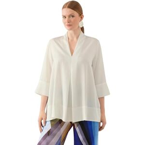 Ulla Popken , Damer, stora storlekar, tunika med kupa krage, Snövit Ulla Popken , Damer, stora storlekar, tunika med kupa krage, Snövit