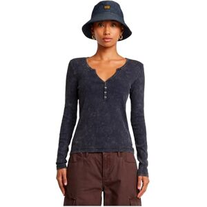 G-STAR Deep V Henley Slim Top, Blå (Osaka Blue Gd D24656-c773-h193), XS G-STAR Deep V Henley Slim Top, Blå (Osaka Blue Gd D24656-c773-h193), XS