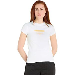 Calvin jeans dam randig logotyp modern rak t-shirt S/S t-shirts, Vitt, L Calvin jeans dam randig logotyp modern rak t-shirt S/S t-shirts, Vitt, L