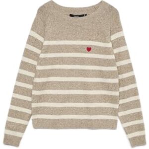 VERO MODA Vmdoffy Embroidery Ls O-Neck Pull Noos, Sepia nyans, M VERO MODA Vmdoffy Embroidery Ls O-Neck Pull Noos, Sepia nyans, M
