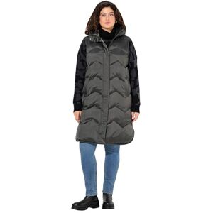 Ulla Popken dam stora storlekar överdimensionerade plus size HYPRAR funktionell quiltad väst, huva, stående krage, återvunnen, antracit, 42 Ulla Popken dam stora storlekar överdimensionerade plus size HYPRAR funktionell quiltad väst, huva, stående krage, återvunnen, antracit, 42
