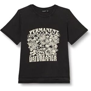 PIECES dam Pcfinley Ss Print T-shirt, Svart/detalj: acid tvätt och tryck fram, S PIECES dam Pcfinley Ss Print T-shirt, Svart/detalj: acid tvätt och tryck fram, S