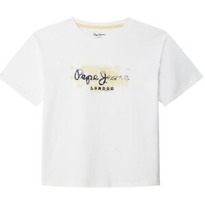 Pepe Jeans pojke CUTBERT t-shirt, vit (Mousse White), 14 Pepe Jeans pojke CUTBERT t-shirt, vit (Mousse White), 14