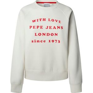 Pepe Jeans dam BEL sweatshirt, beige (OYSTER WHITE), S, Beige (ostronvit), S Pepe Jeans dam BEL sweatshirt, beige (OYSTER WHITE), S, Beige (ostronvit), S