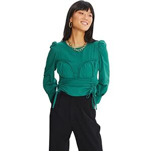 Trendyol Kvinnors grön skjorta blus 42 Trendyol Kvinnors grön skjorta blus 42