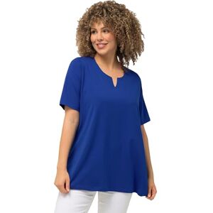 Ulla Popken T-shirt, A-linje, tunikahals, halv ärm för kvinnor, Koboltblå, 46-48 Ulla Popken T-shirt, A-linje, tunikahals, halv ärm för kvinnor, Koboltblå, 46-48