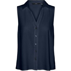 VERO MODA VMMYMILO SL V-hals skjorta WVN GA, marinblå blazer, S VERO MODA VMMYMILO SL V-hals skjorta WVN GA, marinblå blazer, S