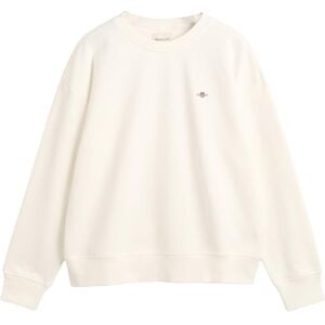 GANT Sköld för kvinnor, C-hals, sweatshirt, Äggskal, XL GANT Sköld för kvinnor, C-hals, sweatshirt, Äggskal, XL