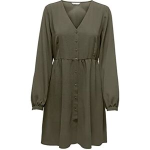ONLY Kvinnors onlnova Life L/S TEA Button Dress Solid klänning, Kalamata, XS, Kalamata, XS ONLY Kvinnors onlnova Life L/S TEA Button Dress Solid klänning, Kalamata, XS, Kalamata, XS