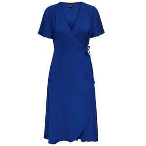 ONLY Onlcali Life S/S Midi Wrap klänning WVN, Mazarine blå, XS ONLY Onlcali Life S/S Midi Wrap klänning WVN, Mazarine blå, XS
