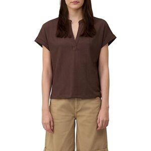 s.Oliver Strukturerad T-shirt i Relaxed Fit med V-ringning, Mocka, 36 s.Oliver Strukturerad T-shirt i Relaxed Fit med V-ringning, Mocka, 36