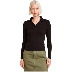 G-STAR RAW Polo slim ls wmn, Svart (Dk Black D26074-d958-6484), L G-STAR RAW Polo slim ls wmn, Svart (Dk Black D26074-d958-6484), L