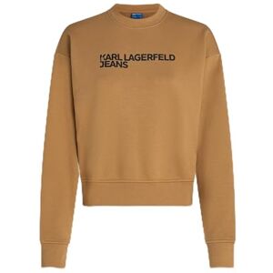 KARL LAGERFELD JEANS , Dam, Essential Logo Sweat, Regular Fit, Brun, XS KARL LAGERFELD JEANS , Dam, Essential Logo Sweat, Regular Fit, Brun, XS
