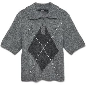 VERO MODA Vmbliss 2/4 poloneck tröja Ga, Medium grå melerad, L VERO MODA Vmbliss 2/4 poloneck tröja Ga, Medium grå melerad, L