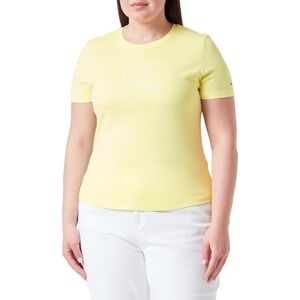 Tommy Hilfiger damer smal flagga skript tee Ss kortärmade stickade toppar, Gul (gul tulip), XXS Tommy Hilfiger damer smal flagga skript tee Ss kortärmade stickade toppar, Gul (gul tulip), XXS