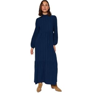 Trendyol dam hijab kläder maxi A-linje avslappnad passform vävd modeklänning, blå, 42 Trendyol dam hijab kläder maxi A-linje avslappnad passform vävd modeklänning, blå, 42