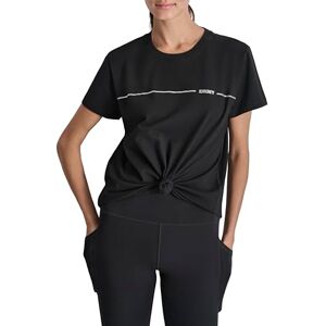 DKNY kvinnors strass randig logotyp topp, svart, medium, svart, M DKNY kvinnors strass randig logotyp topp, svart, medium, svart, M
