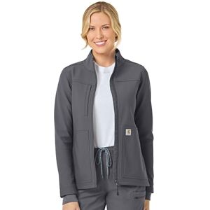 Carhartt Scrubs C81023 Women's Rugged Flex® Modern Fit Bonded Fleece Ja Large Regular Pewter Carhartt Scrubs C81023 Women's Rugged Flex® Modern Fit Bonded Fleece Ja Large Regular Pewter