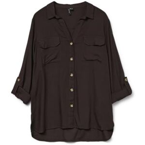 VERO MODA Vmbumpy L/S Shirt New WVN Ga Noos, Choklad tårta, S VERO MODA Vmbumpy L/S Shirt New WVN Ga Noos, Choklad tårta, S