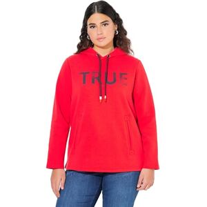 Ulla Popken dam hoodie, sann, huva, sladd, väskor, långärmade tröjor, Neonröd, 42-44 Ulla Popken dam hoodie, sann, huva, sladd, väskor, långärmade tröjor, Neonröd, 42-44