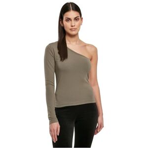 Urban Classics Dam dam asymmetrisk långärmad t-shirt, oliv, XL, OLIV, XL Urban Classics Dam dam asymmetrisk långärmad t-shirt, oliv, XL, OLIV, XL