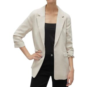 VERO MODA dam Vmfrida Ls Regular Noos Blazer, havregryn/detalj: melerad, 34 VERO MODA dam Vmfrida Ls Regular Noos Blazer, havregryn/detalj: melerad, 34