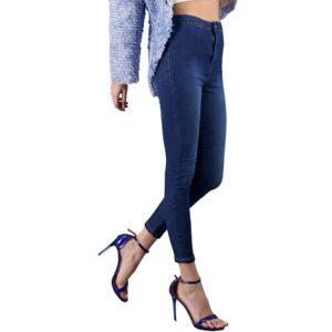 Alleben rosa skinny jeans – jeans med hög midja – flexibel stretch – jeggings, indigo, 28 Alleben rosa skinny jeans – jeans med hög midja – flexibel stretch – jeggings, indigo, 28