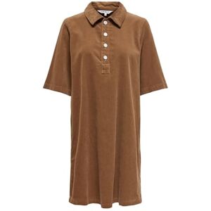 ONLY Onlgry-Nessa S/S Cord Dress PNT, Rostad kokosnöt, XS ONLY Onlgry-Nessa S/S Cord Dress PNT, Rostad kokosnöt, XS