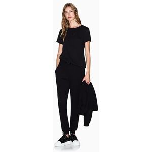 Giorgio Armani dam kortärmad front strassed monogram T-shirt, svart, M, svart, M Giorgio Armani dam kortärmad front strassed monogram T-shirt, svart, M, svart, M