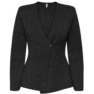 ONLY Onlmyera Life Ls One Button cardigan KNT, Mörkgrå melange, L ONLY Onlmyera Life Ls One Button cardigan KNT, Mörkgrå melange, L