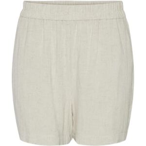 PIECES Damer Pcvinsty Hw Linen Noos Bc shorts, Havregryn, XL PIECES Damer Pcvinsty Hw Linen Noos Bc shorts, Havregryn, XL