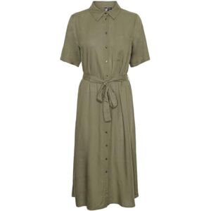 PIECES Pcpia 2/4 Midi Shirt Dress Noos, Djupt ljus grön, S PIECES Pcpia 2/4 Midi Shirt Dress Noos, Djupt ljus grön, S