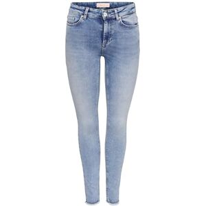 ONLY ONLBLUSH MID SK ANK RAW DNM REA694 15263454, Mellanblå denim, M / 30L ONLY ONLBLUSH MID SK ANK RAW DNM REA694 15263454, Mellanblå denim, M / 30L