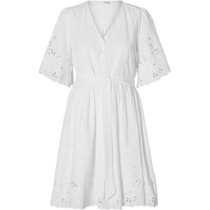 SELECTED FEMME Slfdahlia Ss Short Broderi Dress Noos, Ljus vit, 36 SELECTED FEMME Slfdahlia Ss Short Broderi Dress Noos, Ljus vit, 36