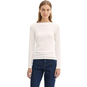 TOM TAILOR Denim dam långärmad T-shirt, 10332 – Benvit, XXL TOM TAILOR Denim dam långärmad T-shirt, 10332 – Benvit, XXL