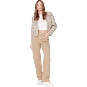 Trendyol Kvinna låg midja breda ben av 90-talet jeans, Kamelfärger, 34 SE Trendyol Kvinna låg midja breda ben av 90-talet jeans, Kamelfärger, 34 SE