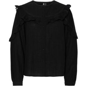 PIECES Pcraline Ls Top Bc, svart, XS PIECES Pcraline Ls Top Bc, svart, XS