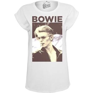 Damer David Bowie Tee T-shirts, Vit, XL Damer David Bowie Tee T-shirts, Vit, XL
