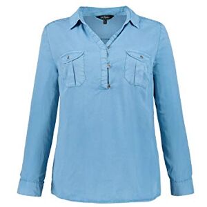 Ulla Popken dam skjortblus lyocell med kramparm skjorta Ulla Popken dam skjortblus lyocell med kramparm skjorta